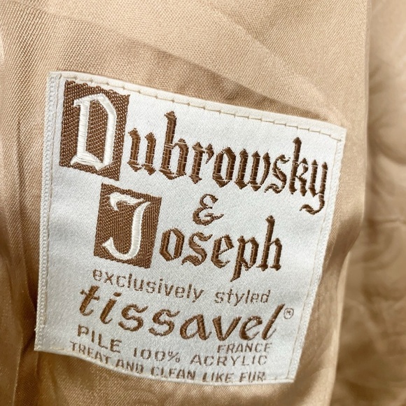 Vintage Dubrowsky & Joseph Faux Fur Coat Size Large - Picture 11 of 12